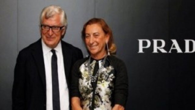 Miuccia Prada e Patrizio Bertelli a Milano