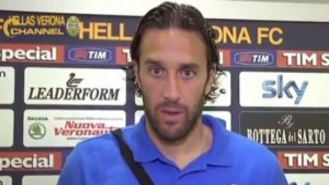 L'attaccante dell'Hellas Verona Luca Toni