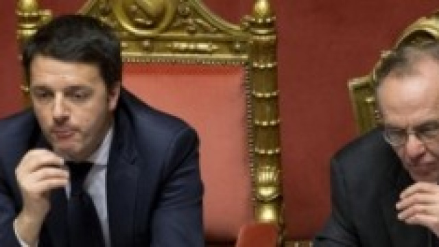 Renzi e Padoan alla camera