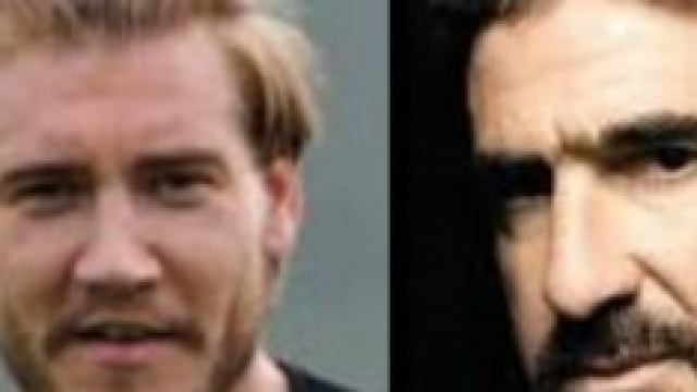 Nicklas Bendtner e Eric Cantona