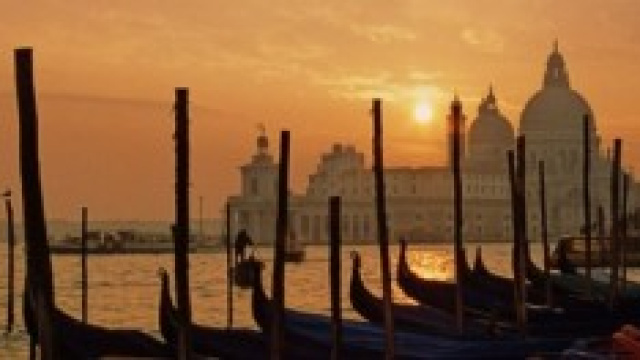 Paesaggio di Venezia al tramonto