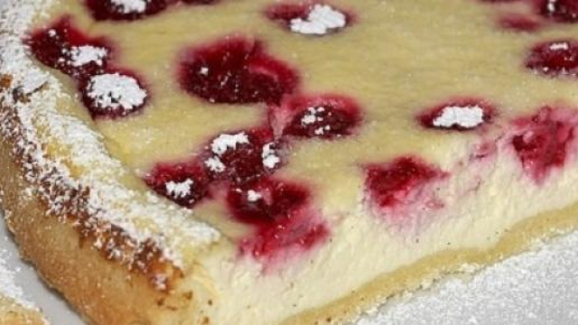 Deliziosa cheesecake con frutta