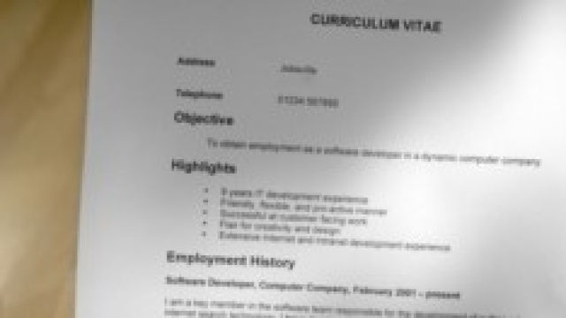 5 consigli su curriculum vitae 