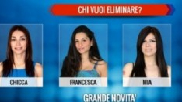 Grande Fratello,Chicca, Mia, Francesca o Veronica?