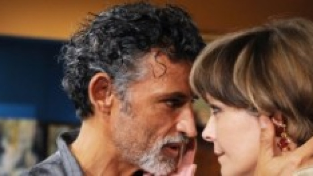 Lo Verso con la moglie, nella soap, Galatea Ranzi