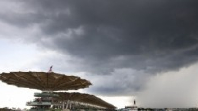 Il circuito di Sepang prima del temporale