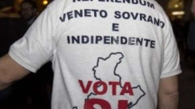 Maglietta di uno dei manifestanti a Treviso