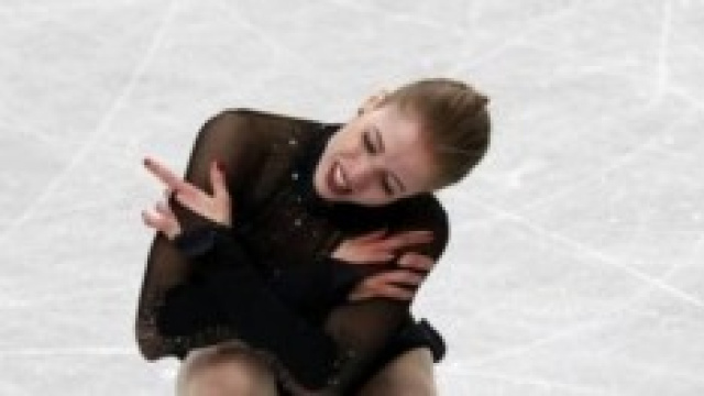 Carolina Kostner ai Mondiali di pattinaggio. 