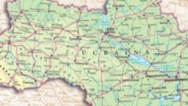 Cartina dell'Ucraina, con capitale Kiev