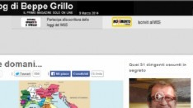 Beppe Grillo e la divisione dell'Italia