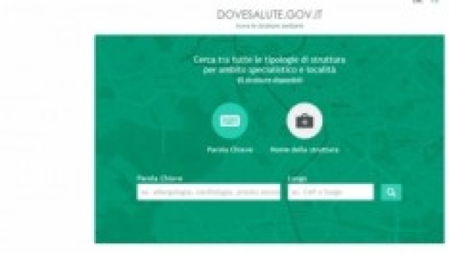 Homepage www.dovesalute.gov.it