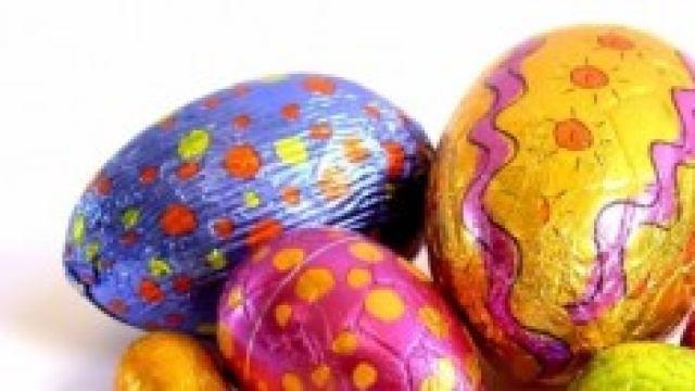 Uova di cioccolata a Pasqua 