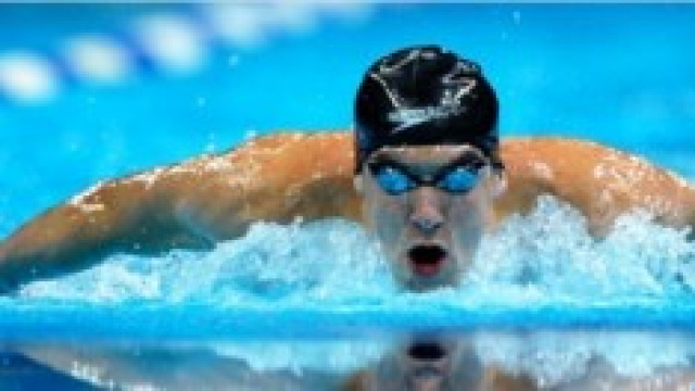 lo "squalo di Baltimora" durante una competizione