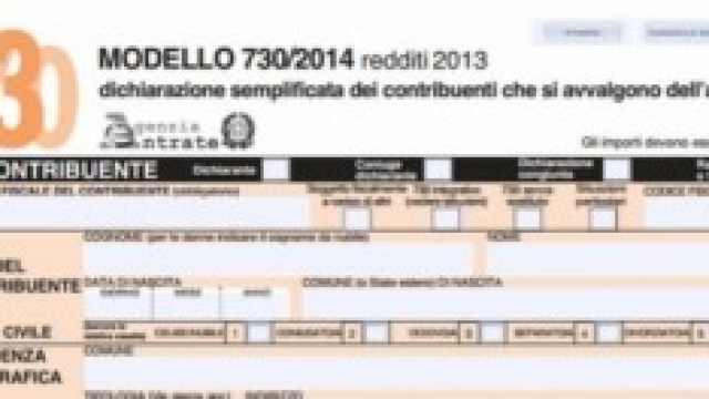 Modello 730 2014 editabile disponibile online