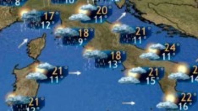 Previsioni del tempo per il 25 aprile 2014