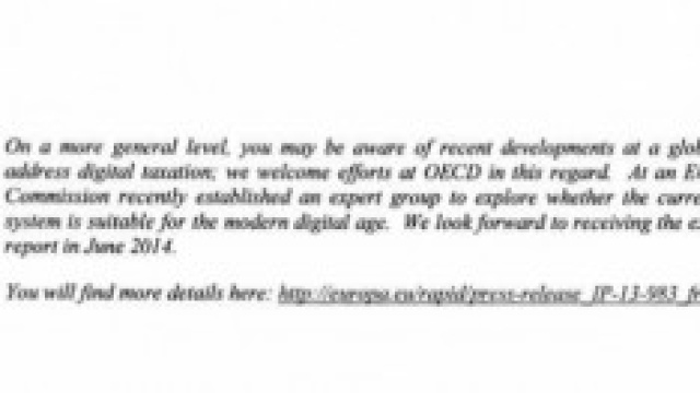 stralcio lettera commissario  Kroes 