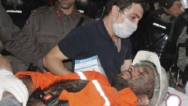 Una fase del recupero di un soccorritore