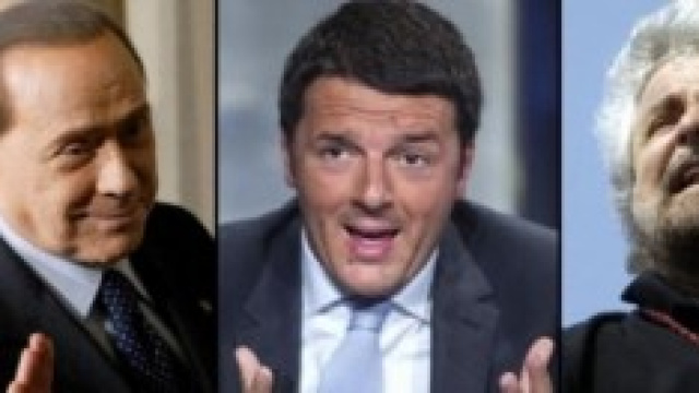 Berlusconi, Renzi e Grillo