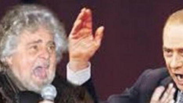 silvio berlusconi e beppe grillo