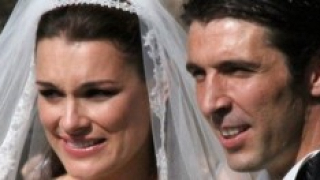 Buffon e Seredova il giorno delle nozze