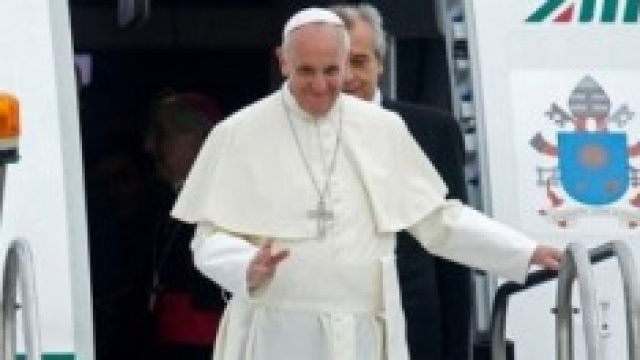 Papa Francesco arriva in Terra Santa.
