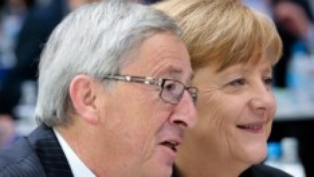Jean-Claude Juncker e Angela Merkel