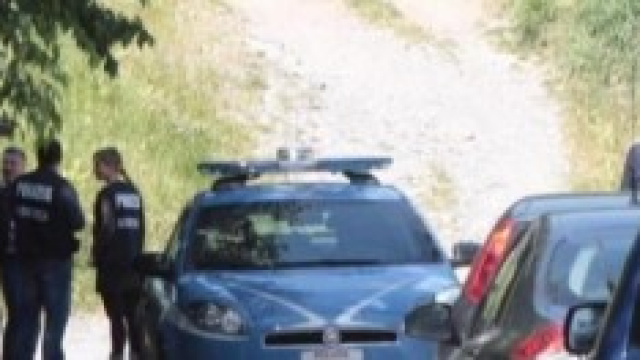 La polizia sul luogo del ritrovamento
