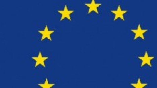 Nella foto, la bandiera dell'UE.