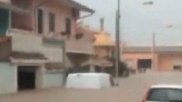 Un'immagine dell'alluvione in Sardegna.