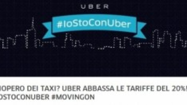 Sconto Uber per lo sciopero dei taxi a Milano