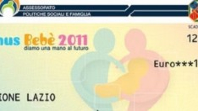 Bonus Beb&eacute; della Regione Lazio.