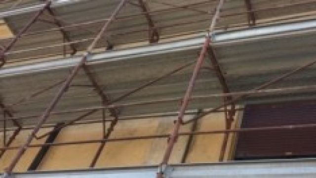un ponteggio in un edificio