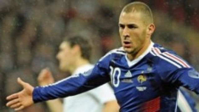 Karim Benzema, autore di una doppietta