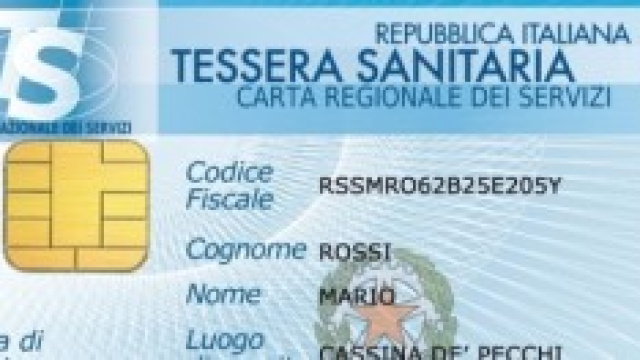 Esempio tessera sanitaria