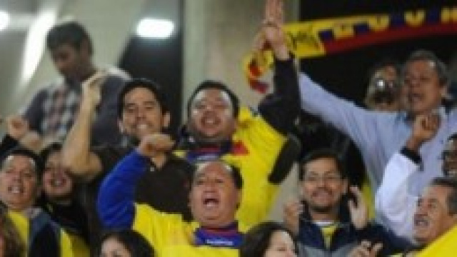 Tifosi dell'Ecuador in festa