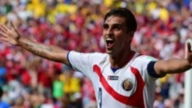 Bryan Ruiz, gol del Costa Rica contro l'Italia