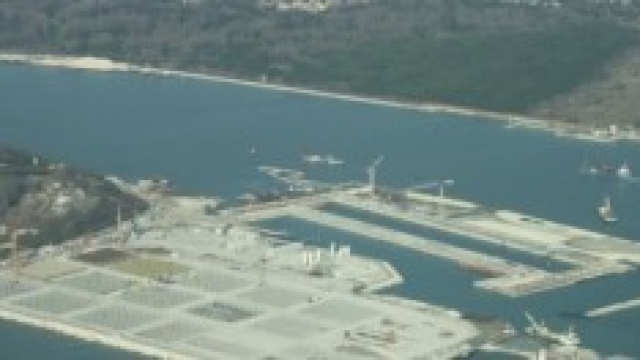 Nella foto, il progetto Mose