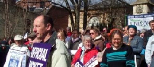 Council workers on strike