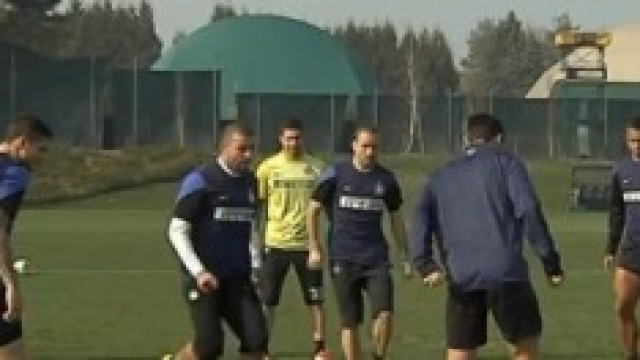 L'Inter al lavoro nel ritiro di Pinzolo