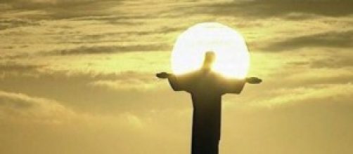 Christ the Redeemer at sunset during 2014 final