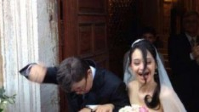 Marta e Mauro felici il giorno delle loro nozze