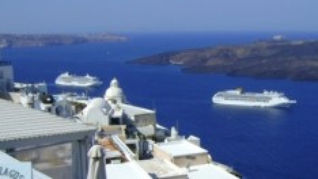 Una splendida veduta del mare della Grecia.