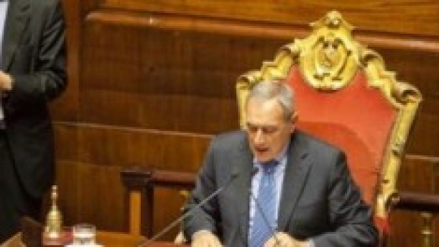 il presidente del senato : Pietro Grasso.