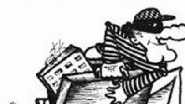 Il ladro se ne va con la refurtiva