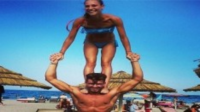 Marco Fantini e Beatrice Valli al mare 