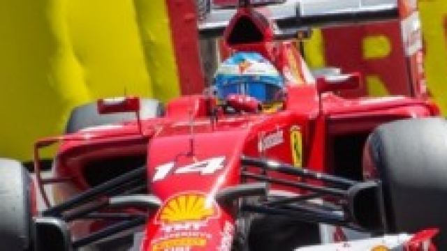 Fernando Alonso a bordo della Ferrari