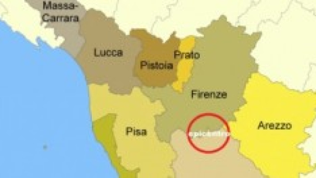 Toscana - Epicentro del sisma del 9/8/2014