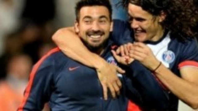 Lavezzi e Cavani con la maglia del Psg