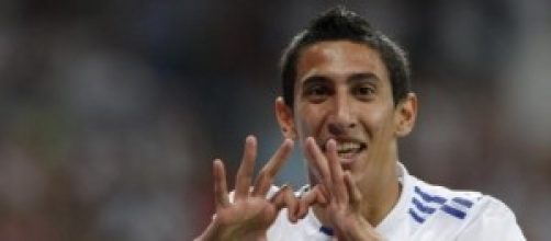 Di Maria celebrates scoring