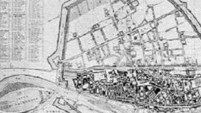 Ferrara, pianta della citt&agrave; rinascimentale